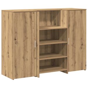 vidaXL Birou de recepție Stejar Artisan 135x50x103,5 cm Lemn prelucrat