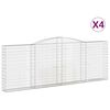 vidaXL Coșuri gabion arcuite 4 buc, 400x30x140/160 cm, fier galvanizat