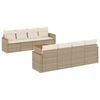 vidaXL Set canapele de grădină, 9 piese, cu perne, bej, poliratan