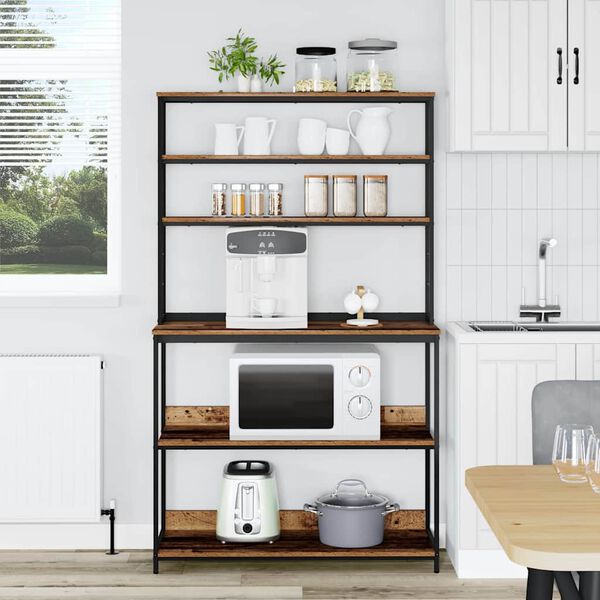 vidaXL Raft de bucătărie Lemn Vechi 100 x 40 x 168 cm Lemn compozit