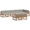 vidaXL Set de canapele de exterior 8 pcs Gri natural și deschis