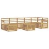 vidaXL Set de canapele de exterior 8 buc. Alb Lemn Solid de Acacia