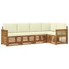 vidaXL Set de canapele de exterior 4 buc. Natural și Crem