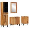 vidaXL Set dulap baie 4 buc. natural 38 x 33 x 160 cm