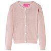 Cardigan pentru copii tricotat, roz deschis, 128