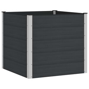vidaXL Strat &icirc;nălțat de grădină Negru 100 x 100 x 91 cm