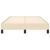 vidaXL Cadru de pat fără saltea cremă 120x190 cm țesătură