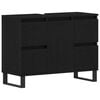 vidaXL Dulap de Baie Stejar Negru 80 x 33 x 60 cm Lemn prelucrat