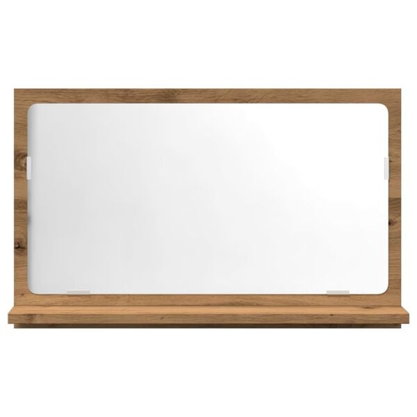 vidaXL Dulap baie cu oglindă stejar artizanal 60x11x37 cm, lemn