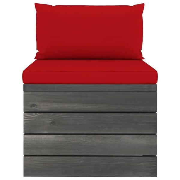 vidaXL Set mobilier grădină din paleți, 2 piese, cu perne, lemn de pin