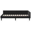 vidaXL Cadru de pat colțar cu headboard Negru 100 cm x 200 cm Catifea