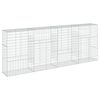 vidaXL Coș gabion cu capac, 400x50x150 cm, fier galvanizat