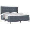 vidaXL Pat cu arcuri cu pernă Manual Gri &icirc;nchis 200 x 180 cm Catifea