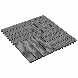 vidaXL Plăci pentru Deck 22 buc. Gri 30 x 30 cm WPC