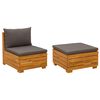 vidaXL Set de lounge pentru grădină 2 Bucată Maro Lemn Solid de Acacia