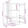 vidaXL Dulap haine &bdquo;HAMAR&rdquo; gri &icirc;nchis 99x45x137 cm, lemn masiv de pin