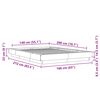 vidaXL Cadru de pat, gri beton, 140x200 cm, lemn prelucrat