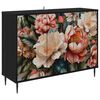 vidaXL Bufet BORNE Stejar Negru 102 x 33 x 76 cm Lemn prelucrat