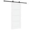 vidaXL Ușă glisantă 86 x 198,5 cm Lemn prelucrat Alb și negru