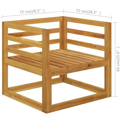 vidaXL Set mobilier de grădină, 8 piese, perne crem, lemn masiv acacia