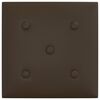 vidaXL Panouri perete 12 buc. maro, 30x30 cm, piele ecologică 1,08 m²