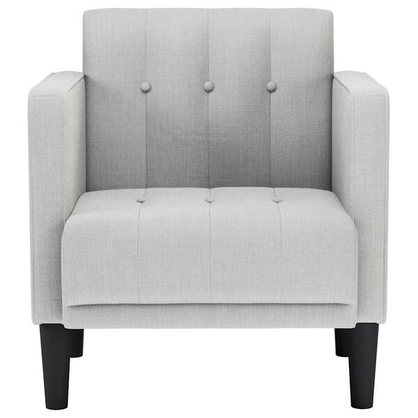 vidaXL Canapea scaun cu cotiere, gri nor, 53 cm, textil