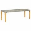 vidaXL Bancă de grădină, gri, 80 cm, poliratan