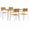 vidaXL Set dining pentru exterior 5 buc. 150 x 90 x 75 cm