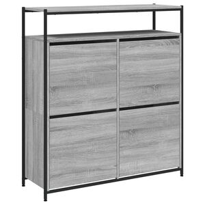 vidaXL Pantofar cu 4 sertare rabatabile, gri sonoma, 100x34x112 cm