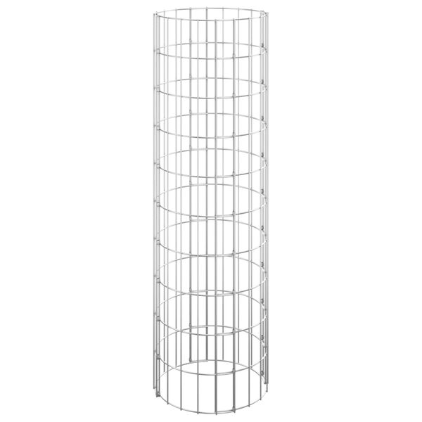 vidaXL Strat înălțat gabion 3 buc. Ø30x100 cm oțel galvanizat circular