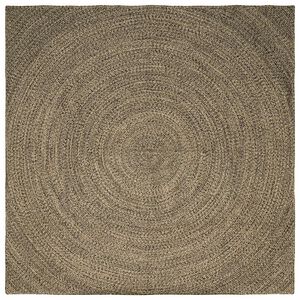 vidaXL Covoare de zonă Natural și Negru 240 x 240 cm Iută