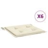 vidaXL Perne scaune de grădină 6 buc. crem 50x50x2 cm țesătură Oxford