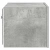 vidaXL Comodă TV de perete cu lumini LED, gri beton, 30,5x35x30 cm