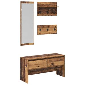 vidaXL Set mobilier hol 4 buc. Lemn vechi 90 x 31 x 46,5 cm