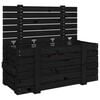vidaXL Cutie de depozitare, negru, 91x40,5x42 cm, lemn masiv de pin