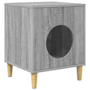 vidaXL Casa pentru pisici Gri Sonoma 42,5 x 40 x 53 cm Lemn compozit