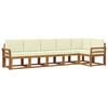 vidaXL Set de canapele de exterior 6 buc. Natural și Crem