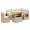 vidaXL Set canapele de grădină cu perne, 6 piese, bej, poliratan
