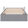 vidaXL Pat cu storage cu saltea Gri deschis 90 x 190 cm țesătură