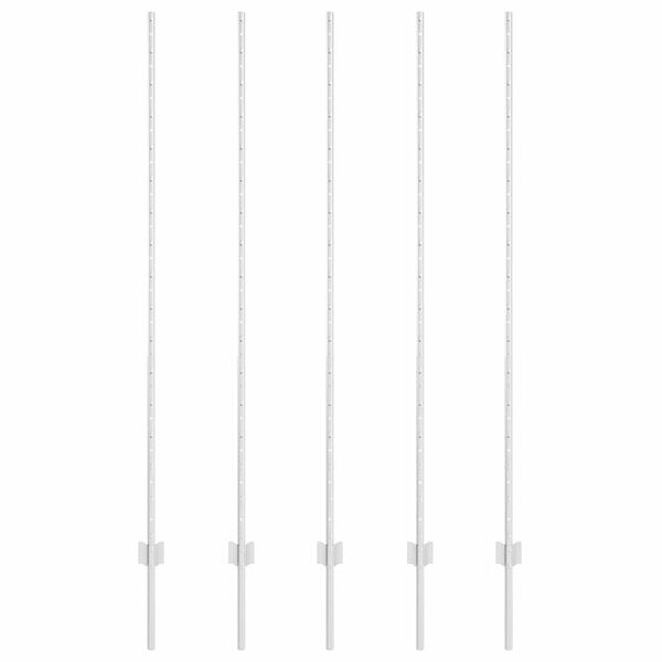 vidaXL St&acirc;lp de gard. 5 pcs Argintiu 150 cm Oțel
