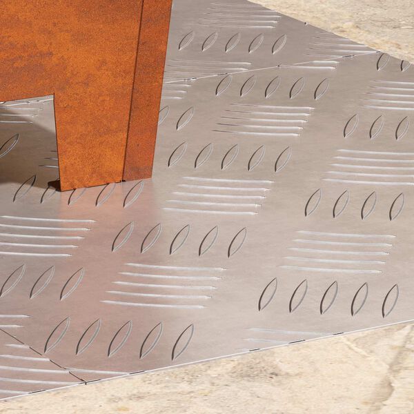 vidaXL Trepte Pătrat 4 pcs Argintiu 40 x 40 cm Aluminiu