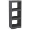 vidaXL Bibliotecă/Separator cameră gri 40x30x103,5 cm lemn masiv pin