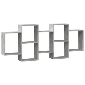 vidaXL Raft de perete, gri beton, 159x18x65 cm, lemn prelucrat
