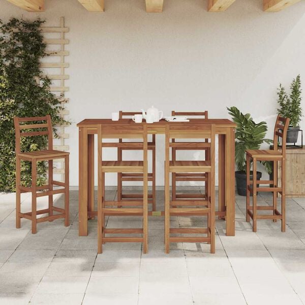 vidaXL Masă de bar, lemn masiv de acacia, 150 x 70 x 105 cm