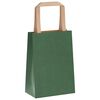 vidaXL Pungi de h&acirc;rtie 50 buc cu m&acirc;nere verde 15x8x21 cm