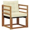 vidaXL Canapea de exterior Lemn Solid de Acacia Natural și Crem