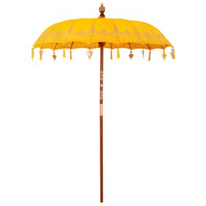 vidaXL Parasol Balinez Galben 185 x 185 x 260 cm