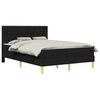 vidaXL Cadru de pat cu saltea cu headboard Negru 120 x 200 cm țesătură