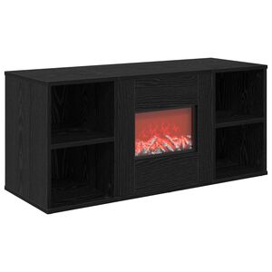vidaXL Șemineu electric Stejar Negru 100 x 37 x 45,5 cm Lemn prelucrat