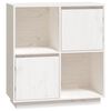 vidaXL Dulap, alb, 74x35x80 cm, lemn masiv de pin